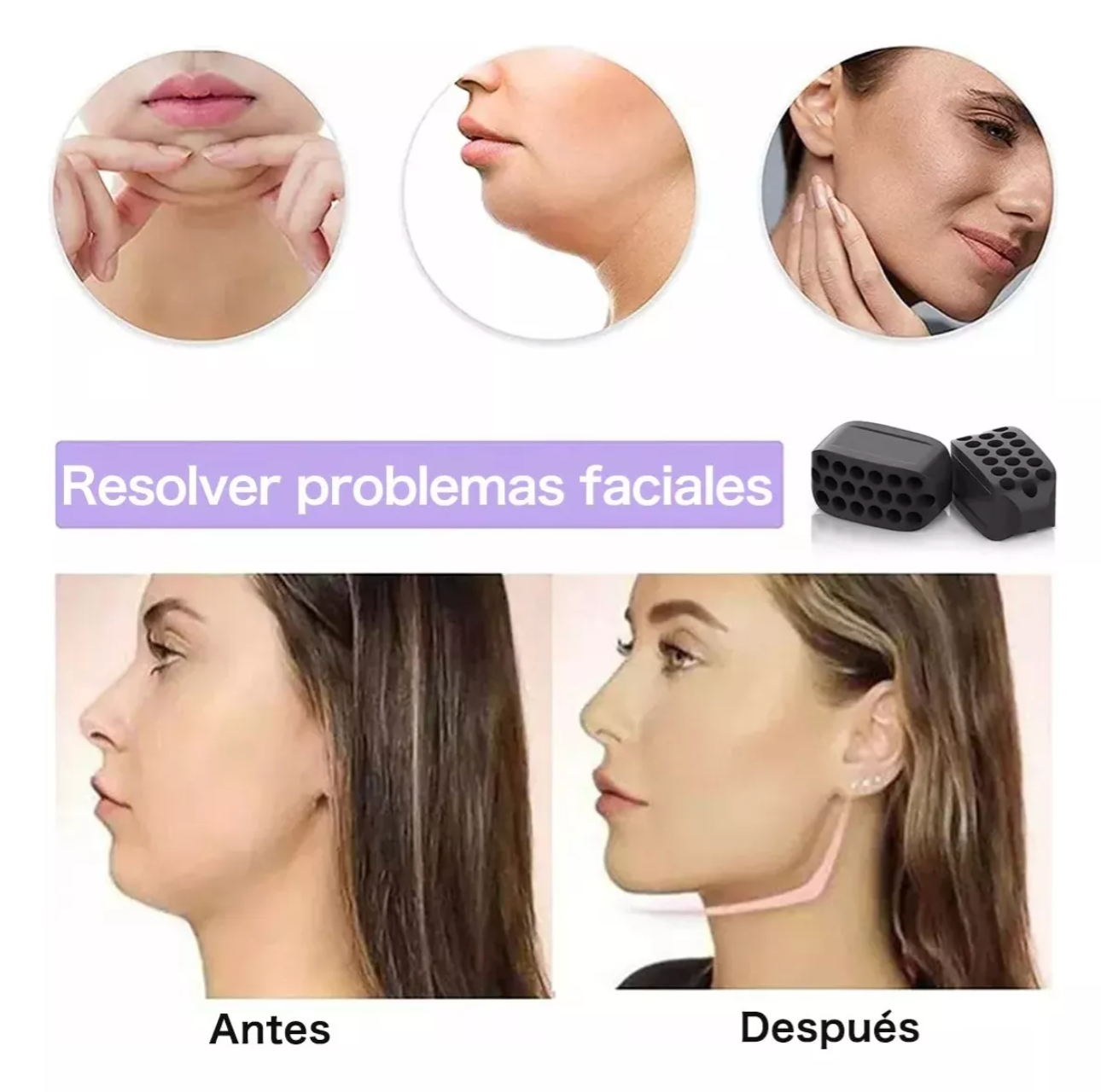 🏋️‍♀️🏋️‍♀️ 😏Paquete de 3 Piezas Ejercitador de Mandibula Entrenamiento Facial Y Cuello 😏🏋️‍♀️🏋️‍♀️